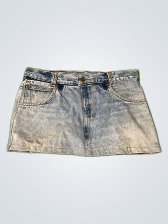 Unbranded Patchwork Denim Mini Skirt