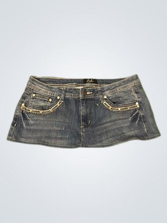 Earl Jean Denim Mini Skirt