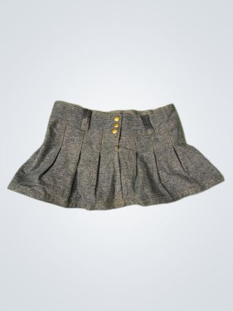 Unbranded Denim Pleated Mini Skirt