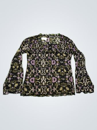 U.N.S Printed Sheer Blouse