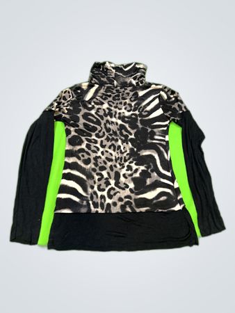 Long-Sleeve Animal Print Top