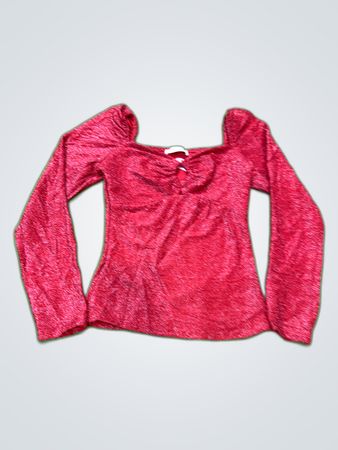 Red Long Sleeve Top