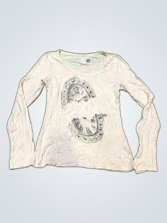 Zara Printed Clock Long-Sleeve T-Shirt