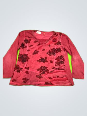 Long Sleeve Blouse with Floral Pattern