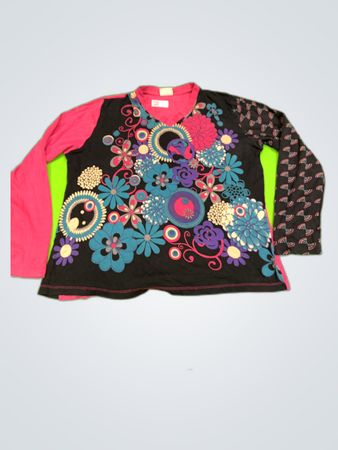 Egatex Printed Long-Sleeve Blouse