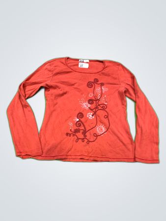 Twenty Eight Red Printed Long Sleeve Top