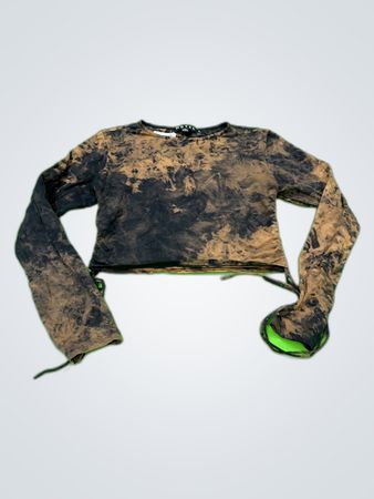 MOTEL Tie-Dye Crop Top