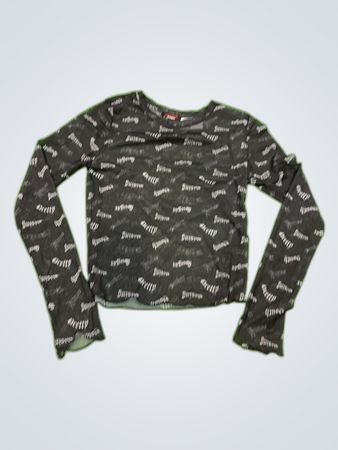 Jennyfer Don't Call Me Printed Sheer Blouse