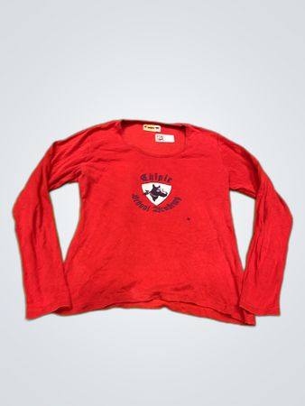 Jupe Red Long Sleeve Graphic T-Shirt