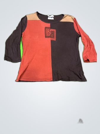 Infinités Patchwork Long Sleeve Blouse