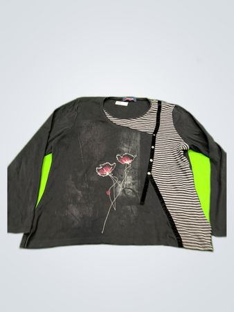 Long-Sleeve Top with Floral Design