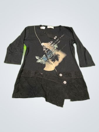 Maffinités Black Printed Blouse
