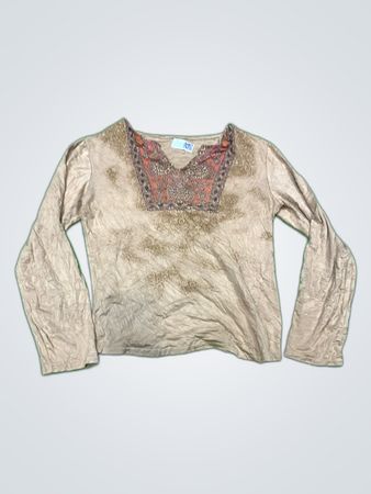 Biba Embroidered Long-Sleeve Blouse