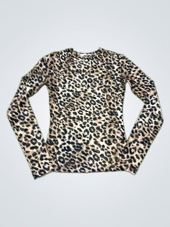 Leopard Print Long Sleeve Top