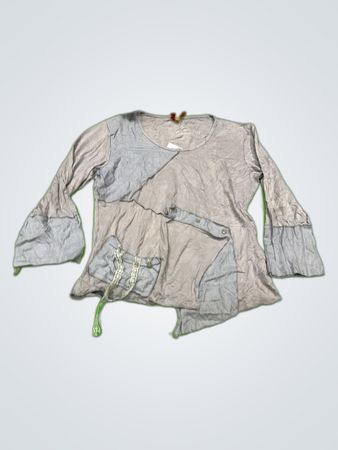 Gray Long Sleeve Top