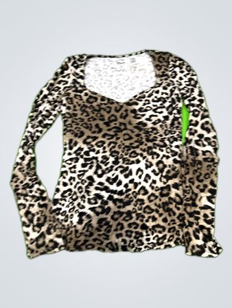 Leopard Print Long Sleeve Top