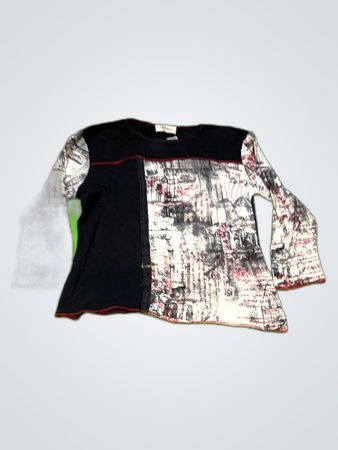 Affinités Printed Long Sleeve Blouse