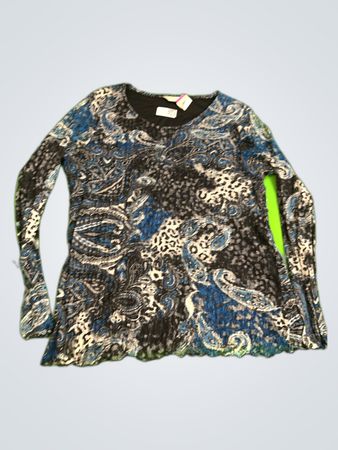 Christopher & Banks Printed Long Sleeve Blouse