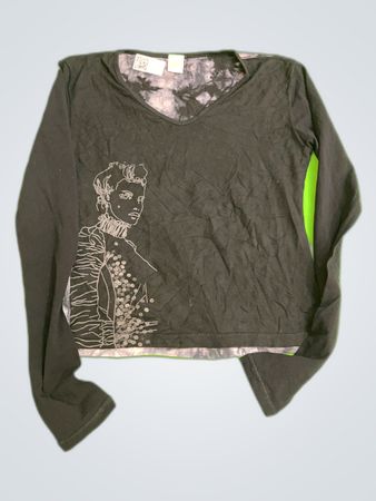 Camaleu Gray Tie-Dye Long Sleeve Shirt