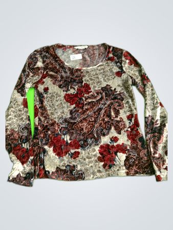 Tintoretto Printed Long Sleeve Blouse