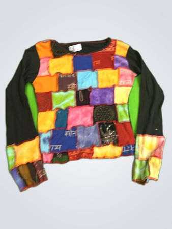 Unbranded Patchwork Knit Sweater