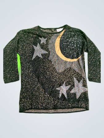1.2.3 Paris Black Sequined Knit Sweater