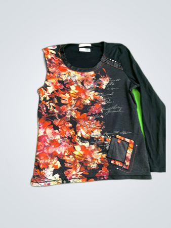 Armand Thierry Printed Long-Sleeve Blouse