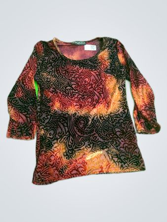 Modèle Paris Printed Long-Sleeve Blouse