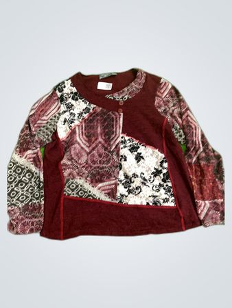 Anne Laura Patchwork Knit Cardigan