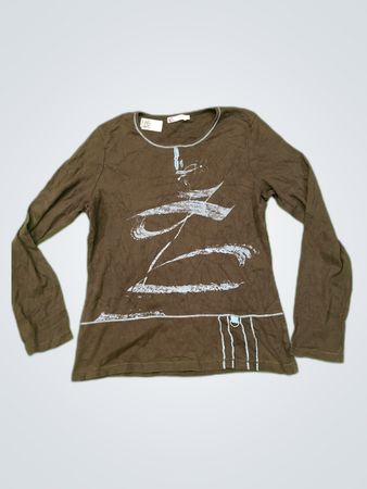 Brown Long-Sleeve Top