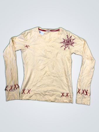 Vintage Embroidered Long Sleeve T-Shirt
