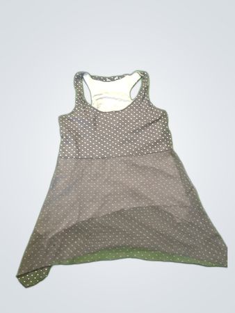 Unbranded Gray Polka Dot Sleeveless Tank Top
