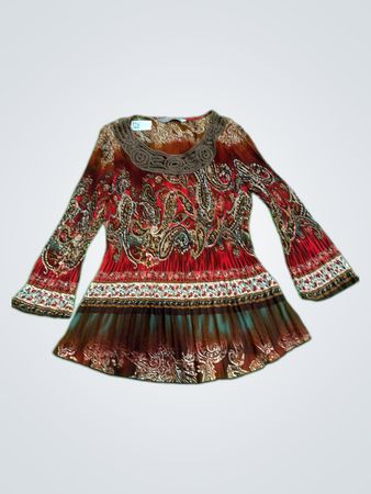 Signature by Larry Levine Printed Blouse