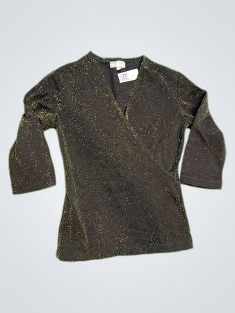Naf Naf Black Glitter Top