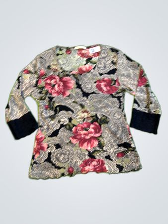 Jacquolino Niu Printed Floral Blouse