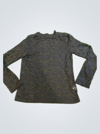 ADD+2BAG Black Sheer Lace Blouse