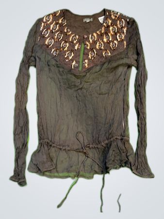 NAF NAF Embroidered Long Sleeve Blouse