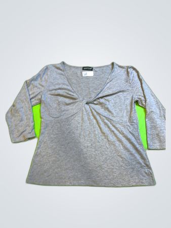 Gray Twist Front Top