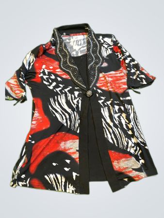 Blouse with Abstract Pattern