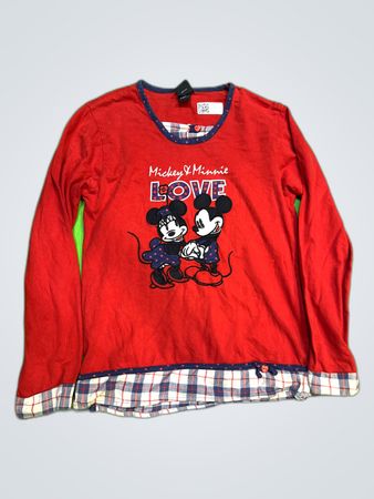 Disney Mickey & Minnie Printed Long-Sleeve T-Shirt