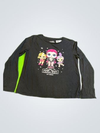 LOL Surprise Black Long Sleeve Graphic T-Shirt