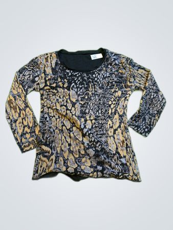 Zara Printed Long Sleeve Blouse