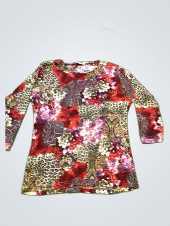 Avintano Printed Long-Sleeve Blouse