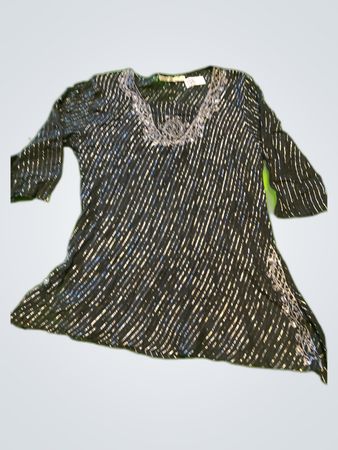 Miyaki Suki Embroidered Striped Blouse