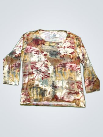 affinités Annees 70s Style Floral Long Sleeve Shirt