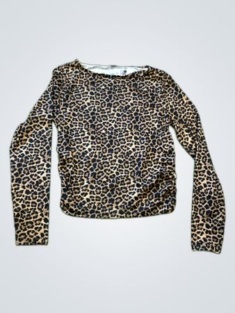 Leopard Print Long Sleeve Top