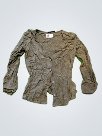 Tally Weijl Khaki Crinkled Cardigan