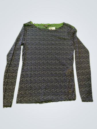 Comma Sheer Long Sleeve Blouse
