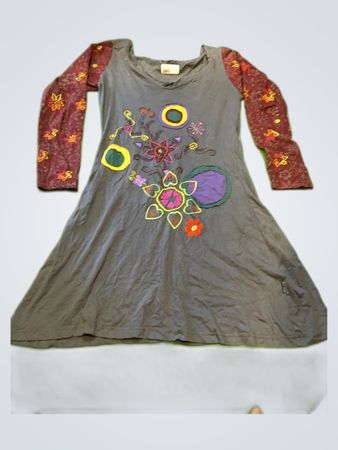 Moshiki Printed Long Sleeve Dress