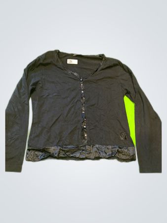 Diplodocus Black Ruffle Cardigan